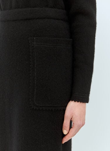 Max Mara Wool And Cashmere Long Skirt Black max0258042