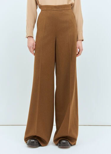 Max Mara Camel Hair Palazzo Pants Brown max0258045