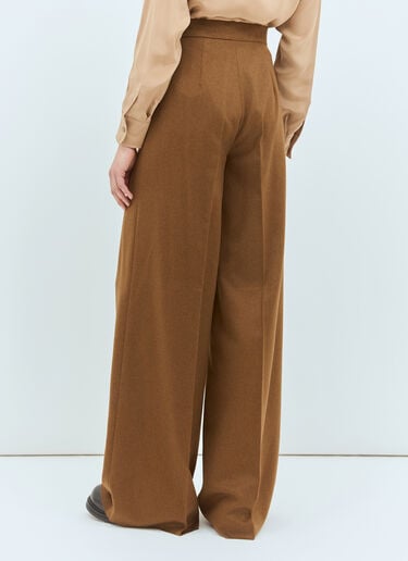 Max Mara Camel Hair Palazzo Pants Brown max0258045