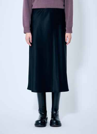 Max Mara Silk Midi Skirt Black max0259003
