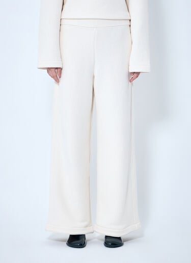 Max Mara Knit Track Pants White max0259006