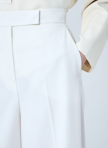 Max Mara ギャバジンウールパンツ ホワイト max0259010