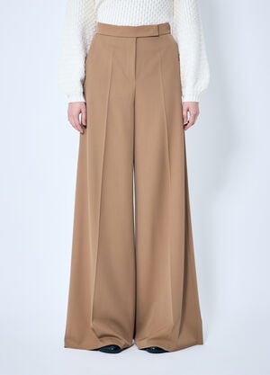 Max Mara ギャバジンウールパンツ キャメル max0259011