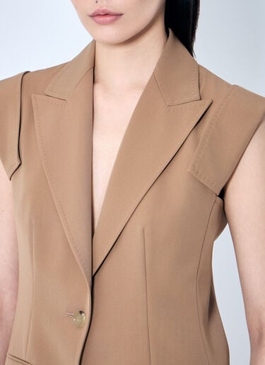 Sleeveless Gabardine Jacket Max Mara Sleeveless Gabardine Jacket Camel max0259016