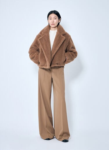 Max Mara Cropped Teddy Bear Icon Coat Camel max0259017