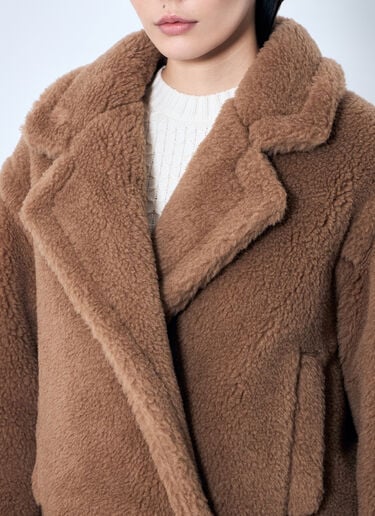 Max Mara Cropped Teddy Bear Icon Coat Camel max0259017