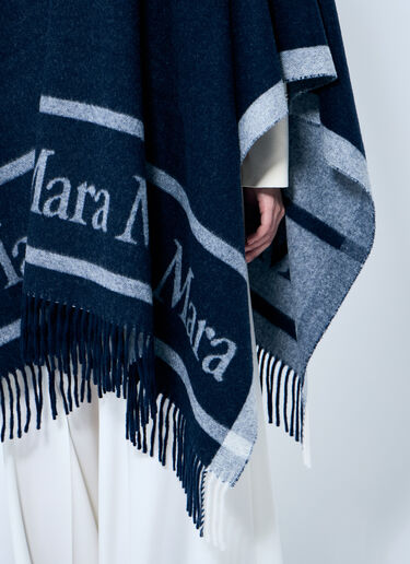 Max Mara 자카드 울 판초 블루 max0259022