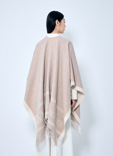 Jacquard Wool Poncho Max Mara Jacquard Wool Poncho Beige max0259023