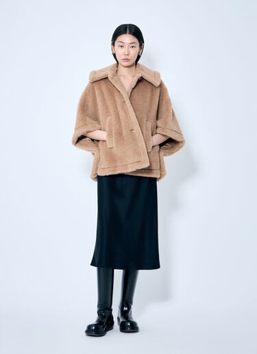 Teddy Fabric Cape Max Mara Teddy Fabric Cape Beige max0259027