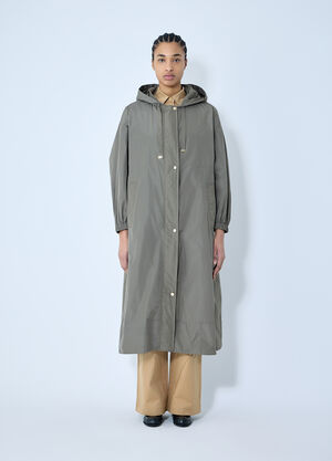 Max Mara Ripstop Hooded Coat Green max0259030