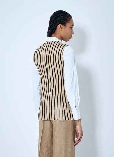 Max Mara 条纹马甲  米色 max0260004