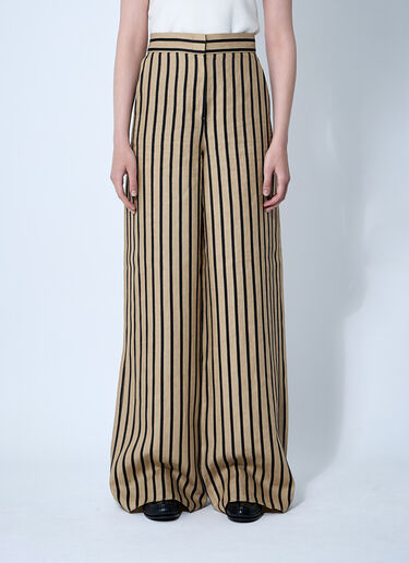 스트라이프 테일러드 팬츠 Max Mara 스트라이프 테일러드 팬츠 베이지 max0260005