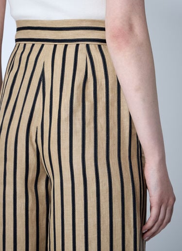 Max Mara 스트라이프 테일러드 팬츠  베이지 max0260005