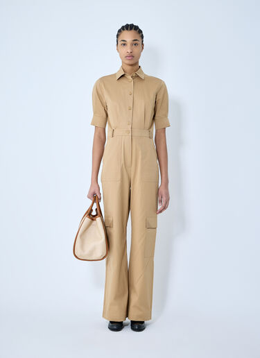 Cotton Tailored Jumpsuit Max Mara Cotton Tailored Jumpsuit Beige max0260006