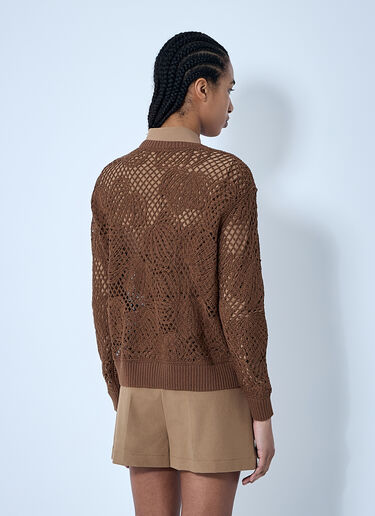 Max Mara クロシェセーター  ブラウン max0260008