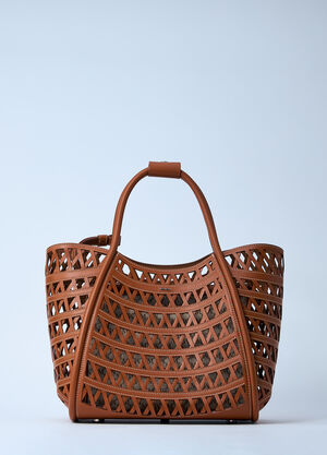 Max Mara Small Marine Woven Handbag Brown max0260018