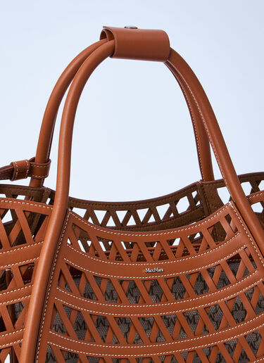 Max Mara Small Marine Woven Handbag Brown max0260018