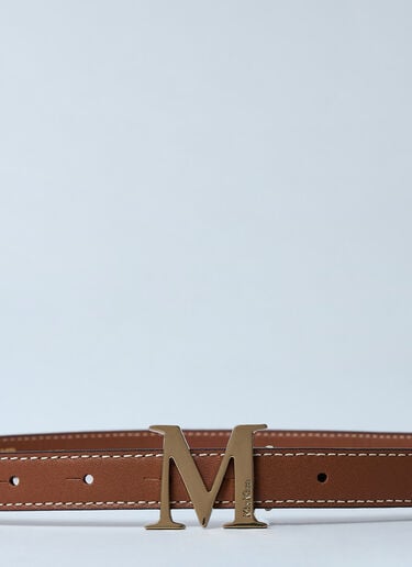 徽标铭牌腰带 Max Mara 徽标铭牌腰带 棕色 max0260019