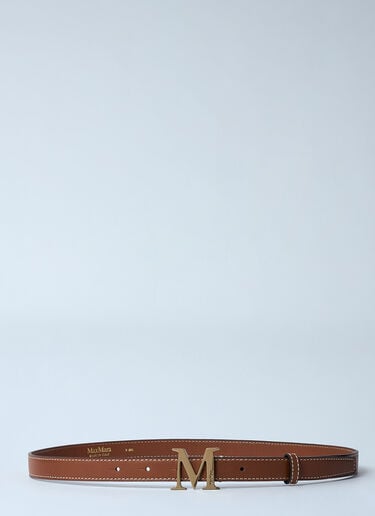 徽标铭牌腰带 Max Mara 徽标铭牌腰带 棕色 max0260019