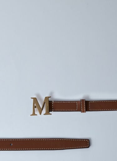 徽标铭牌腰带 Max Mara 徽标铭牌腰带 棕色 max0260019