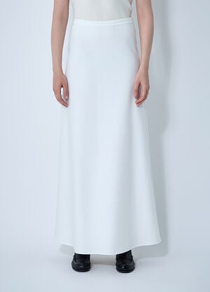 Max Mara Vernice Midi Skirt White max0261007