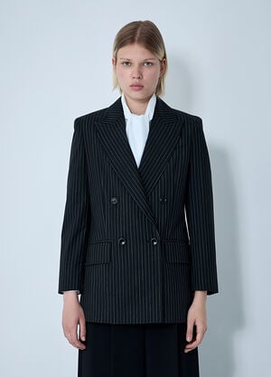 Max Mara Mattia Double-Breasted Blazer Black max0261008