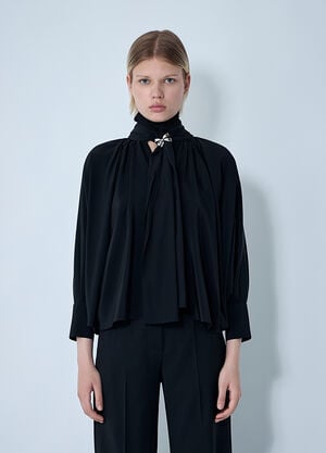 Max Mara Silk Blouse Black max0261009