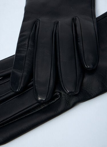 Max Mara Leather Gloves Black max0261033