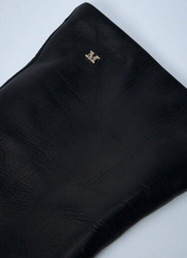 Max Mara Leather Gloves Black max0261033