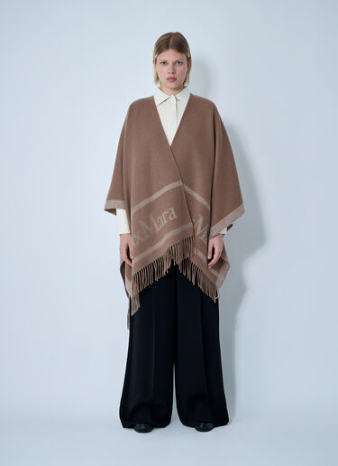 Hilde Logo Motif Scarf Max Mara Hilde Logo Motif Scarf Camel max0261035