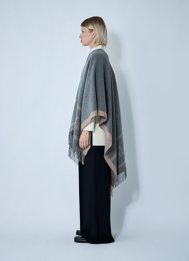 Max Mara 힐데 로고 모티프 스카프 그레이 max0261036