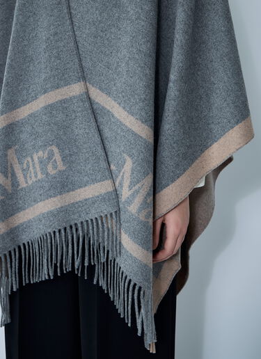 Max Mara 힐데 로고 모티프 스카프 그레이 max0261036