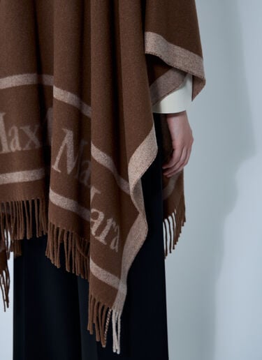 Max Mara Hilde Logo Motif Scarf Brown max0261037