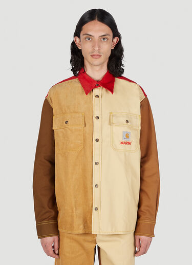 Marni x Carhartt Colour Block Shirt Brown mca0150009