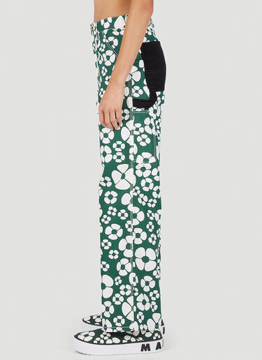 Marni x Carhartt Floral Print Pants Green mca0250012
