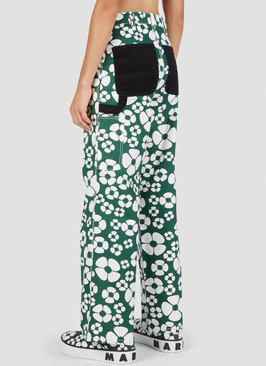 Marni x Carhartt Floral Print Pants Green mca0250012