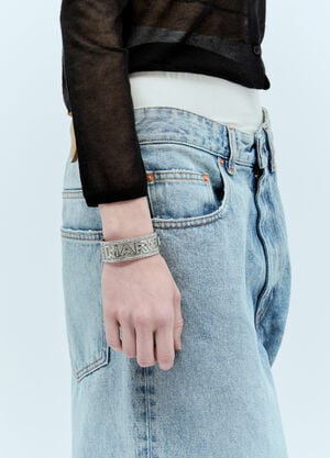Marc Jacobs モノグラム クリスタル カフ シルバー mcj0255003
