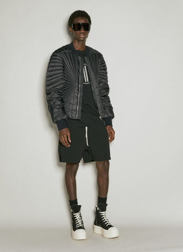 徽标贴花长袖 T 恤 Moncler + Rick Owens 徽标贴花长袖 T 恤 黑色 mcs0355010