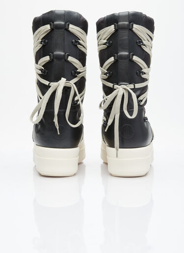 Moncler + Rick Owens Big Rocks Leather Boots Black mcs0355015