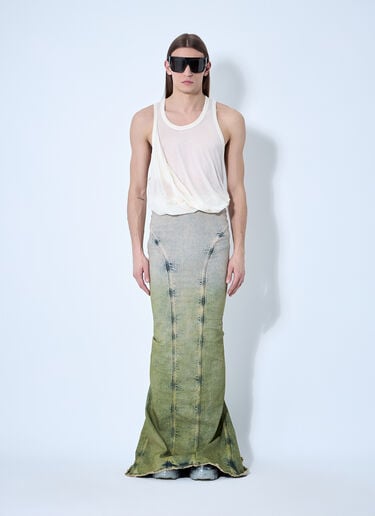 Moncler x Rick Owens Acid Degrade Al Maxi Skirt Green mcs0355020