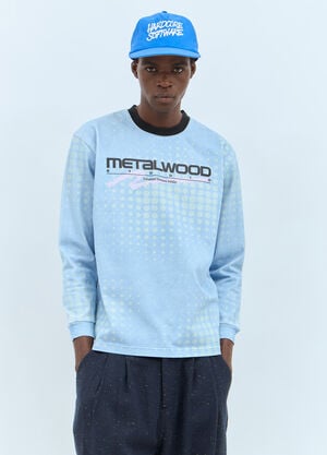 Metalwood Studio Moto Heavyweight Long-Sleeve T-Shirt Blue met0156011