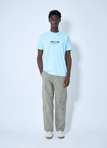 Metalwood Logo Motif T-Shirt Light Blue met0160004