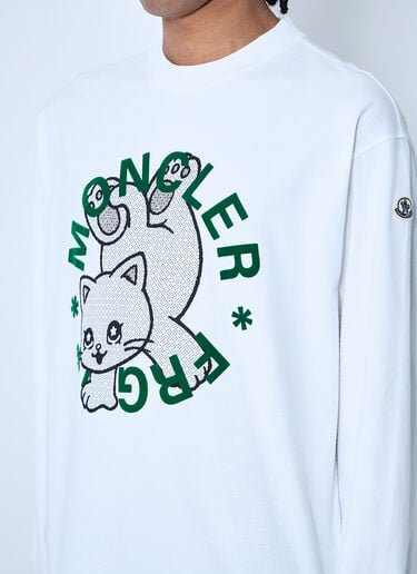 Moncler x FRGMT Hiroshi Fujiwara 徽标图案 T 恤 白色 mfr0160062