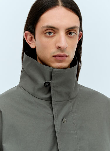 High Collar Canvas Jacket MHL by Margaret Howell High Collar Canvas Jacket Grey mhl0156001