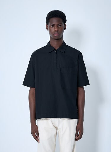 Half Zip-Up Shirt MHL Half Zip-Up Shirt Black mhl0160005