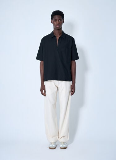 Half Zip-Up Shirt MHL Half Zip-Up Shirt Black mhl0160005