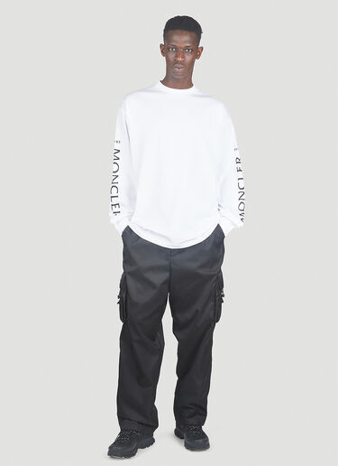4 Moncler Hyke Printed Long Sleeve T-Shirt White mhy0151004