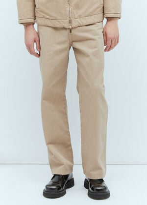 Miu Miu Garment-Dyed Gabardine Pants Beige miu0155002