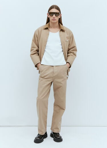 Miu Miu 가먼트 다이 개버딘 팬츠 베이지 miu0155002