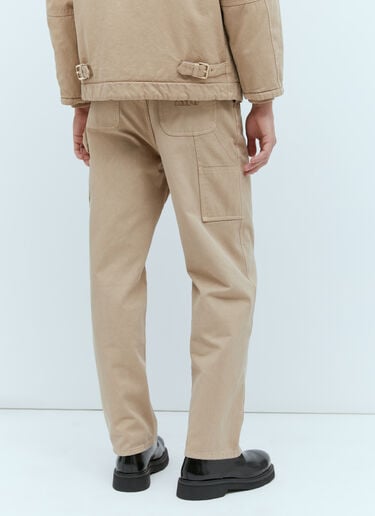 Miu Miu 가먼트 다이 개버딘 팬츠 베이지 miu0155002